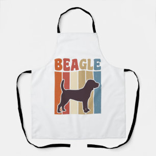 Tablier Chien Beagle Vintage Dessin Vectoriel à Rayures Ré