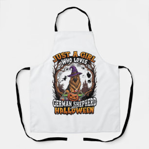 Tablier Chien berger allemand Halloween Chapeau de sorcièr