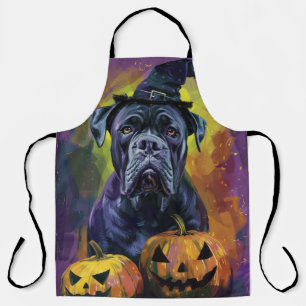 Tablier Chien Bullmastiff Effrayant Sorcière d'Halloween e