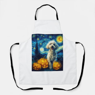 Tablier Chien Caniche Mignon Halloween Jack O Lantern Citr