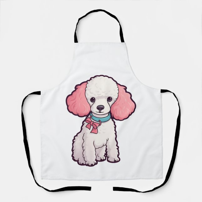 Tablier Chien Caniche Super Mignon (Recto)