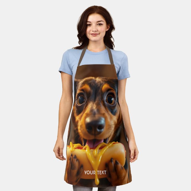 Tablier Chien chaud fantaisiste mignon (Porté)