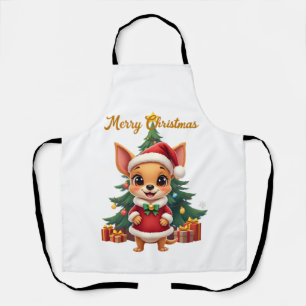 Tablier Chien Chihuahua Joyeux Noël