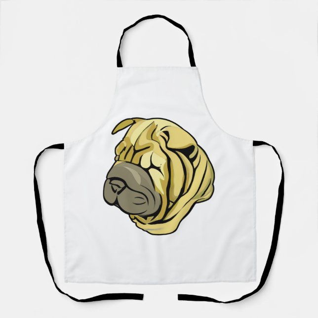 Tablier Chien chinois Sharpei Brown Shar Pei (Recto)