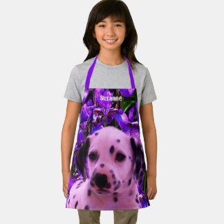 Tablier Chien chiot dalmate mignon personnalisé
