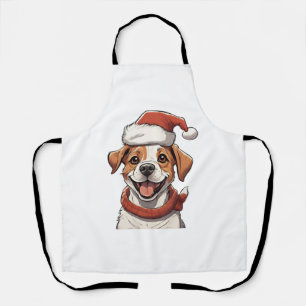 Tablier Chien chiot mignon portant le T-Shi classique Casq