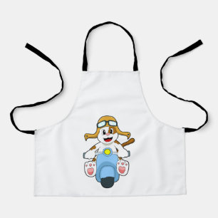 Tablier Chien comme Biker avec Scooter.PNG