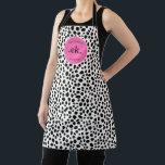 Tablier Chien dalmate Abstrait Motif rose chaud Monogramme<br><div class="desc">Ajoutez une touche amusante et vibrante à votre cuisine avec l'Abstrait Dog Motif Hot Pink Monogram Apron. Doté d'un design abstrait et ludique en noir et blanc avec un pop de rose chaud, cet espace est à la fois élégant et fonctionnel. Personnalisez-le avec un monogramme pour un flair unique, ce...</div>