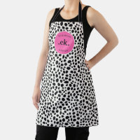 Chien dalmate Abstrait Motif rose chaud Monogramme