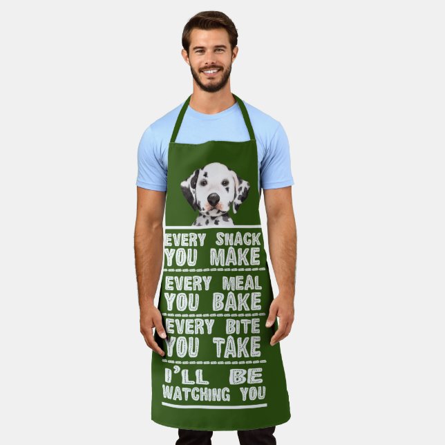 Tablier Chien dalmate Chaque Snack Que Vous Cuisez (Porté)