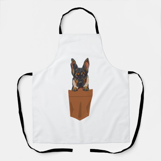 Tablier Chien dans Pocket Funny Chien pour Amoureux de les (Recto)