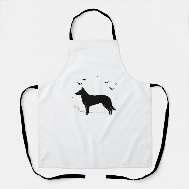 Tablier Chien de Beauceron - Halloween Moon Silhouette Cla (Recto)