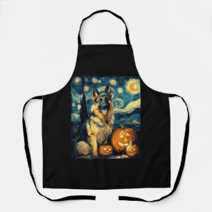 Tablier Chien de berger allemand mignon Halloween Jack O L