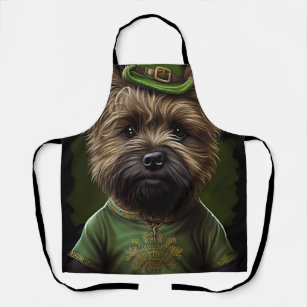 Tablier Chien de Cairn Terrier en Robe de la Saint Patrick