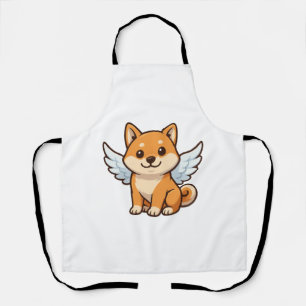 Tablier Chien de dessin animé ange mignon Shiba Inu bonheu