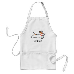 Tablier Chien de dessin animé Jack Russell Terrier avec te