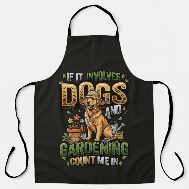 Tablier Chien de jardin si cela implique des chiens et du  (Recto)