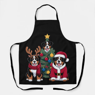 Tablier Chien de montagne bernois de Noël Santa arbre de N