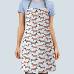 Tablier Chien de saucisse Dachshund<br><div class="desc">Mignonne petite saucisse Dachshund ou des chiens édulcorés en laine. Parfait pour les amoureux de les chiens et les promeneurs de chiens.</div>