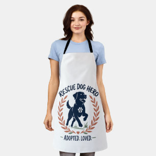 Tablier Chien de Sauvetage Héros Adopté Amour Empreinte de