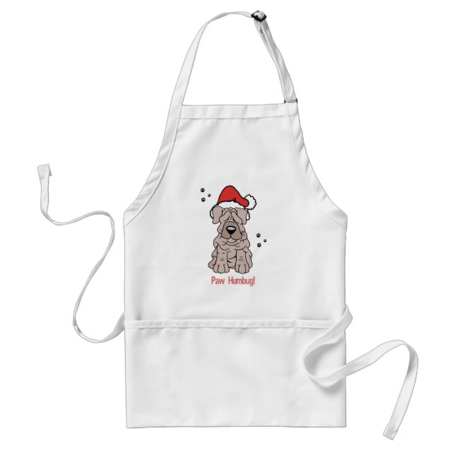 Tablier Chien de Sharpei de Noël (Devant)