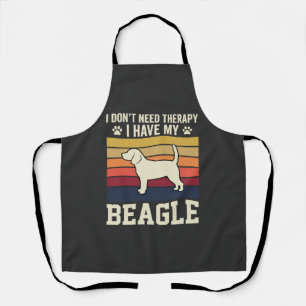 Tablier Chien de thérapie rétro Beagle vintage