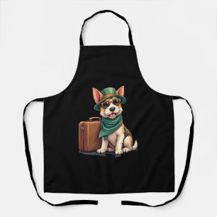 Tablier Chien de voyage amusant avec graphique de sac pour