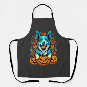 Tablier Chien d'Halloween avec citrouilles Jack O Lantern_