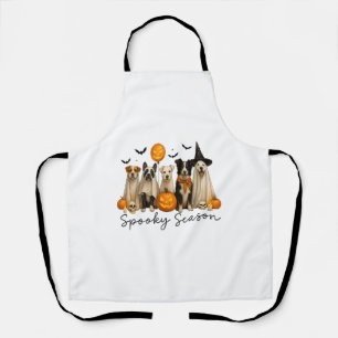 Tablier Chien d'Halloween de la Saison Effrayante