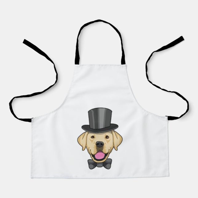 Tablier Chien en marié avec nœud papillon (Recto)