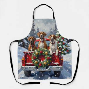 Tablier Chien géant Noël camion rouge Fêtes