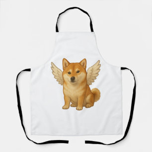 Tablier Chien heureux de dessin animé ange Shiba Inu migno