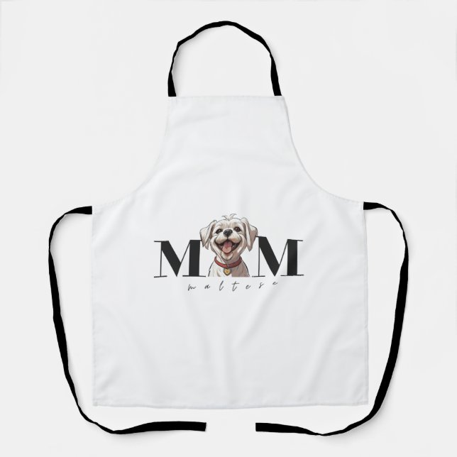 Tablier Chien Maman MALTESE T-shirt classique (Recto)
