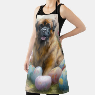 Tablier Chien Mastiff Tibétain avec Vacances de Œufs de Pâ