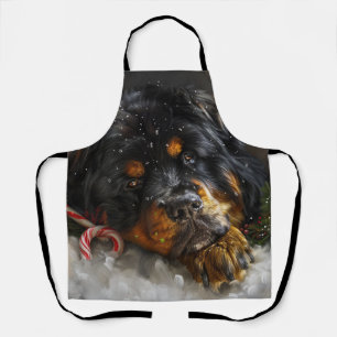 Tablier Chien Mastiff Tibétain Noël Festif 