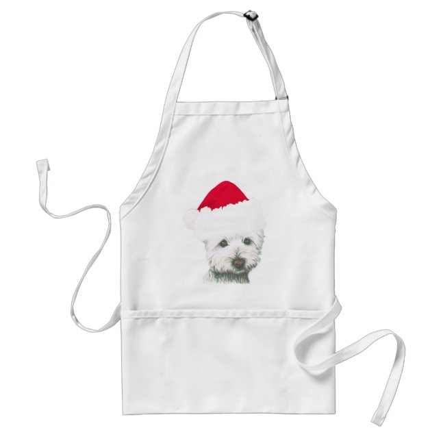 Tablier Chien mignon de Westie de Noël (Devant)
