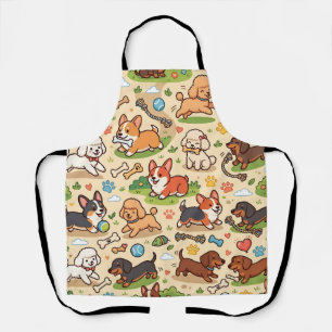 Tablier Chien Mignon – Motif Parc pour Animaux de