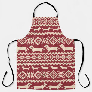 Tablier Chien nordique : Motif d'illustrations excentrique