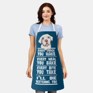 Tablier Chien Pitbull Blanc Chaque Snack Que Vous Faites