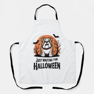 Tablier Chien qui attend juste Halloween