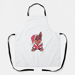 Tablier Chien Santa Hat - Fantaisie Noël _2