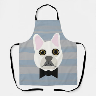 Tablier Chien-taureau français blanc, Grandes