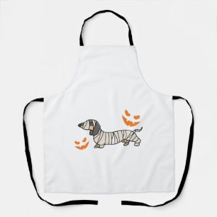 Tablier Chien teckel Halloween maïs de bonbon pleine lune