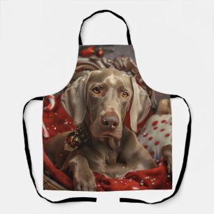 Tablier Chien Weimaraner Noël Festif