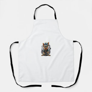Tablier Chien Yorkie Jouer Rock Guitare Électrique
