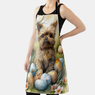 Tablier Chien Yorkipoo Avec Oeufs De Pâques Vacances