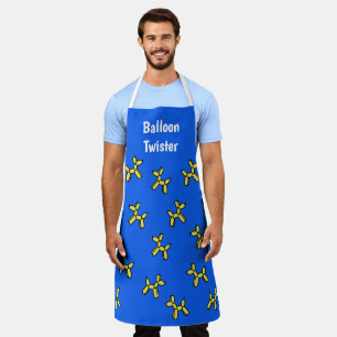 Tablier Chiens de ballon partout sur Blue Twister Apron