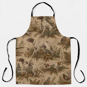 Tablier Chiens de chasse et gibier à plumes de style vinta