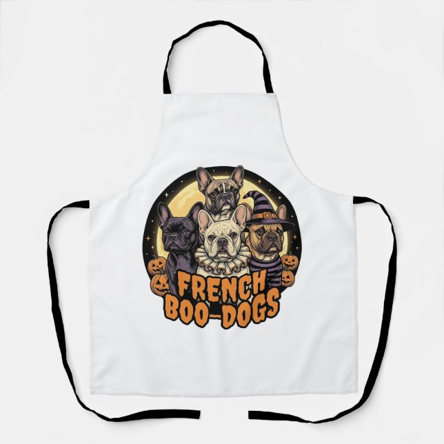 Tablier Chiens de French Boo Halloween Création Bouledogue (Recto)
