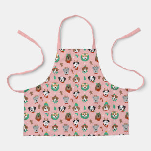 Tablier Chiens de Noël en Accessoires de vacances Motif